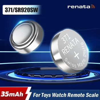 1,55 В 100% Оригинальный новый серебристо-оксидный аккумулятор Renata 371 SR920SW для часов, наушников, весов, калькулятора, игрушек с дистанционным управлением