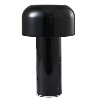 1 комплект Настольной лампы Mushroom Touch для бара в спальне, Настольная Декоративная Атмосферная Лампа, Ночник, Перезаряжаемый USB, Черный