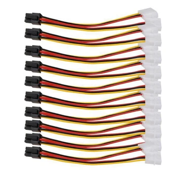 10 шт. 4-контактный разъем Molex для PCI-E PCI Express 6-контактный кабель-адаптер преобразователя питания Разъем кабеля питания
