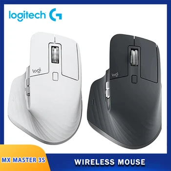 100% Оригинальная беспроводная мышь Logitech MX Master 3S, 8000 точек на дюйм, Колесо прокрутки с автоматическим переключением, беспроводная мышь Bluetooth, офисные мыши