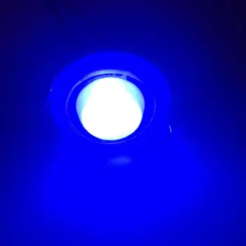 10шт 3 Вт Мини-встраиваемый потолочный точечный светильник Золотой комплект для Cree Led синего цвета + Открытое отверстие драйвера 30 мм
