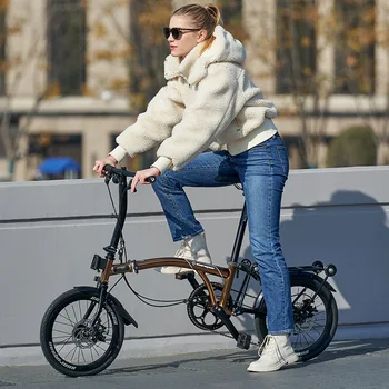 16-дюймовый трехскоростной складной велосипед, дисковый тормоз для шоссейного велосипеда, стальная рама для трехскоростного велосипеда