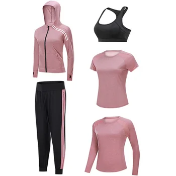 2/3/4/5 комплектов для йоги, женский спортивный костюм для йоги с длинным рукавом, спортивная бесшовная одежда для бега