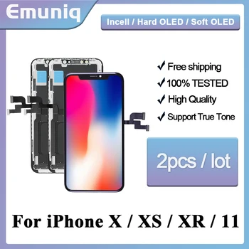 2 Шт Incell для iPhone X XS XR 11 ЖК-дисплей Сенсорный дигитайзер в сборе Замена экрана OLED-дисплей для экрана iPhone X
