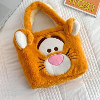 2024 Новая плюшевая сумка Kawaii Cute Disney Tigger с двусторонним принтом, сумочка с рисунком аниме для милой девочки, Рождественский подарок для детей