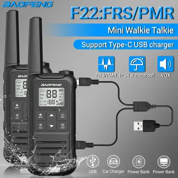 2шт Baofeng F22 PMR FRS Портативная Рация Type-c Для Зарядки Портативного Мини-Коммуникационного Радио Профессиональный Двусторонний Радиоприемник