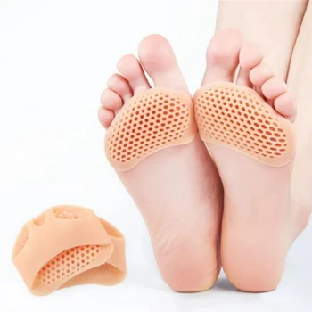 2шт силиконовых плюсневых подушечек для снятия боли в пальцах ног, ортопедические стельки для массажа ног, Носки для передней части стопы, Уход за ногами