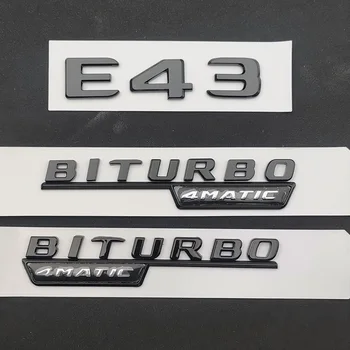 3D ABS Хромированный Черный Значок Багажника Автомобиля Наклейка С Логотипом Задней Звезды E 43 BITURBO 4MATIC Эмблема Для Mercedes E43 AMG W213 W212 Аксессуары