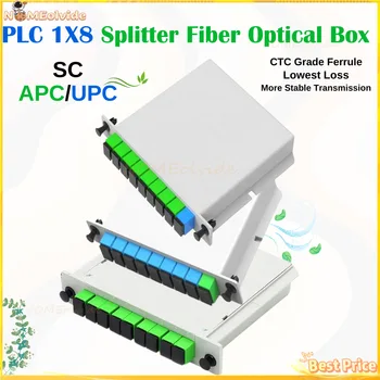 5шт-10шт SC APC UPC PLC 1X8 Splitter Волоконно-Оптическая Коробка FTTH PLC Splitter Box с Оптическим Разветвителем Планарного Волноводного Типа 1X8