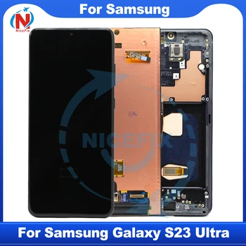 AMOLED Для Samsung Galaxy S23 Ultra Display S918B S918U S918W Сенсорный Дигитайзер Экрана Для Samsung S23 Ultra LCD Display