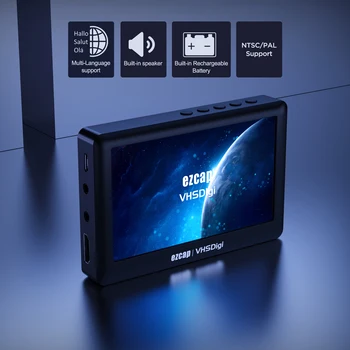 Ezcap180 AV-рекордер, коробка для захвата видео и аудио, аналого-цифровой преобразователь, запись видео, видеокамеры, DVD-плееры VHS-видеомагнитофона на U-диск