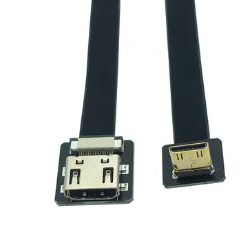 FPV-системы HDMI-совместимый Женский Кабель Mini HDMI-совместимый Мужской Гибкий гибкий кабель с Углом наклона 90 Градусов для Аэрофотосъемки с Мультикоптера