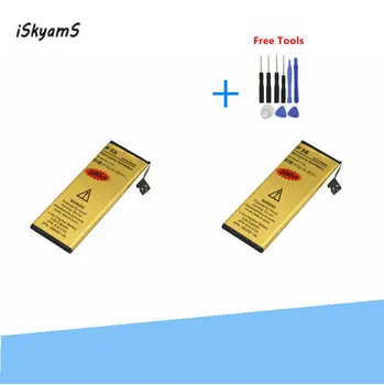 iSkyamS 2шт 2680mAh 0 Замена Золотого Литий-Полимерного Аккумулятора с нулевым циклом Для iPhone 5S 5 S Аккумуляторные Батареи + Набор Инструментов Для Ремонта