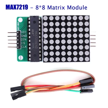 MAX7219 Точечный Светодиодный Матричный Модуль Выходной Входной Сигнал С Общим Катодом 8x8 MCU Светодиодный Дисплей Модуль Управления Интерфейсный Модуль Точечная Матрица DIY Kit