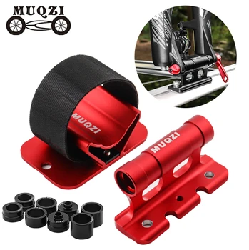 MUQZI MTB Велосипед, Автомобильная стойка для переноски, Фиксированный кронштейн передней вилки, крыша, быстрая установка, снятие через крепление на ось, транспортировка