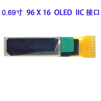 OLED-дисплей 0,69 дюйма С Разрешением 96X16, Синяя Или белая Подсветка, Интерфейс 14P IIC I2C, Eleaf Istick Rim C 75W TS100 TS08