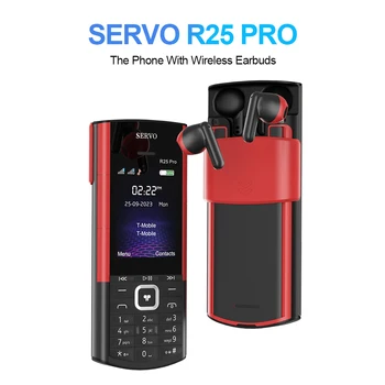 SERVO R25 Pro Мобильный Телефон TWS Наушники 2 SIM-Карты Быстрый Набор Черного Списка Bluetooth Вызов Автоматическая Запись Вызова 2,4 