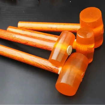 Y50 50 мм-75 мм Деревянная ручка Резиновый молоток Двусторонняя плитка Мраморный пол Установка Молоток Пластиковый Износостойкий ручной инструмент