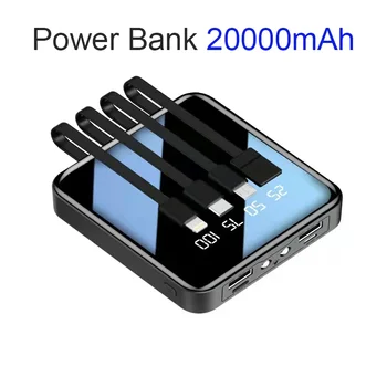 Блок питания 20000 мАч, портативное быстрое зарядное устройство для мини-телефона, внешний аккумулятор для зарядки телефона