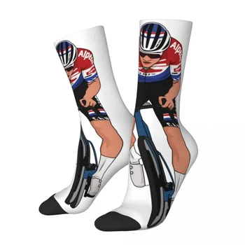 Велосипедные носки Mathieu Van Der Poel MVDP, Удобные повседневные носки, Новинка, Средние носки, Лучший подарок для езды на велосипеде