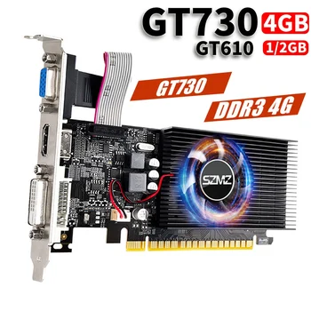 Видеокарта GT730 4GB DDR3 128Bit с портом HDM VGA DVI PCI-E2.0 16X Компьютерная Графическая Видеокарта GT610 1/2 ГБ для Офиса/дома