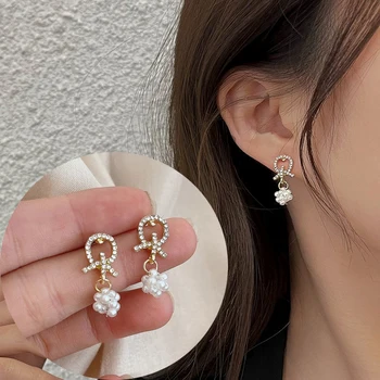 Винтажные серьги-кольца в виде звезды для женщин, золотые сердечки, бусины-бабочки, жемчужные серьги, корейские модные украшения, мода 2023 года