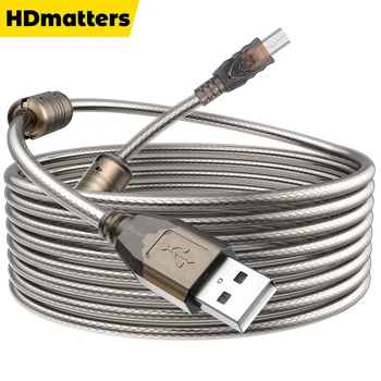 Высокоскоростной Активный кабель для принтера USB 2.0 10 м 15 м 20 м от штекера типа A до штекера типа B, ретранслятор, усилитель, удлинитель