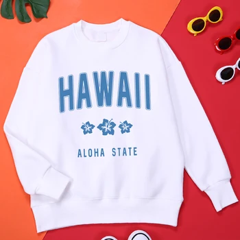 Гавайи, штат Алоха, с буквенным принтом, мужская толстовка с капюшоном, флисовая удобная одежда, уличные толстовки в стиле хип-хоп, модная флисовая одежда для мужчин