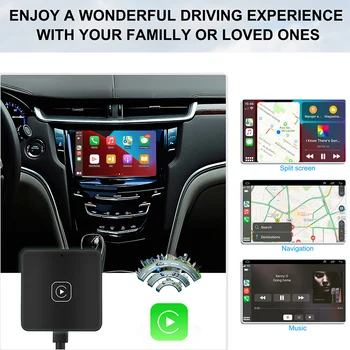 Голосовой Ассистент Smart AI Box, Подключенный К беспроводной сети Carplay Android Auto Car AI Box Bluetooth-Совместимый Интеллектуальный Модуль Hansfree
