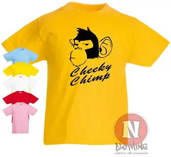Дерзкий Шимпанзе Детская футболка для детей 3-13 лет веселый дизайн с обезьянкой
