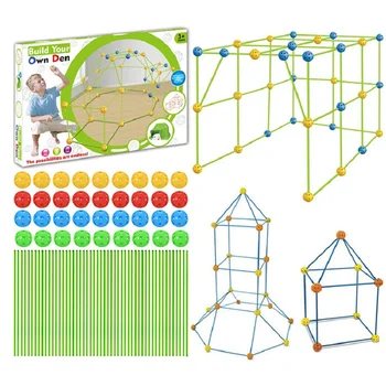 Детские Строительные Форты Игрушки Строительные Замки Туннели Палатки Комплект 3D Игровой Дом Строительные Игрушки Для Детей Подарки Строительный Блок