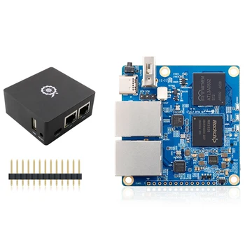 Для Orange Pi R1 Plus LTS 1 ГБ Оперативной Памяти Rockchip RK3328 Плата разработки с Алюминиевым Корпусом Поддержка Gigabit Ethernet Android