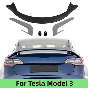 Для седана Tesla Model 3 2017 2018 2019 2020 2021 2022 2023+ Задний спойлер багажника Хвостовое крыло для губ Обвес Диффузор Сплиттер Canard