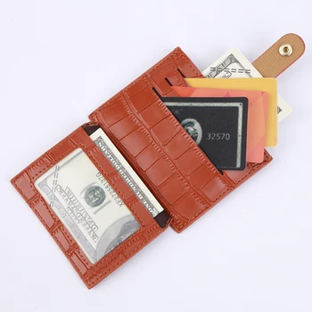 Женский футляр для кредитных карт с текстурой аллигатора, маленькие кошельки, модный клатч, кошелек с несколькими слотами для карт, кошелек в подарок