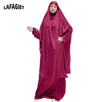 Женщины Дубай Абая Турция Мусульманский Хиджаб Платье Молитвенная Одежда Ислам Кафтан Халат Химар Джибаб Никаб Свободная Мусульманская Одежда