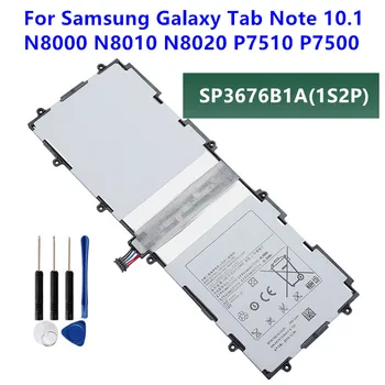 Запасной Аккумулятор SP3676B1A (1S2P) Для Samsung Galaxy Tab Note 10.1 N8000 N8010 N8020 P7510 P7500 Планшет 7000 мАч + Инструменты