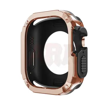 Защитный чехол 2 В 1 для Apple Watch Case 49 мм Аксессуары Универсальный Защитный Бампер Закаленная крышка Apple Watch Ultra Case