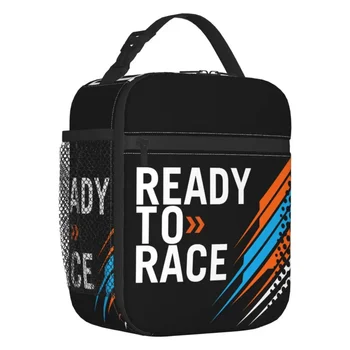 Изготовленная на заказ сумка для ланча Ready To Race, женский термоохладитель, изолированные ланч-боксы для детской школы