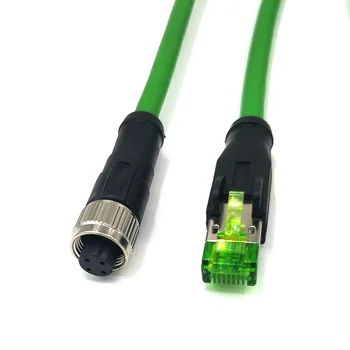 Кабель Ethernet с кодировкой M12 -Rj45 Cat 5c