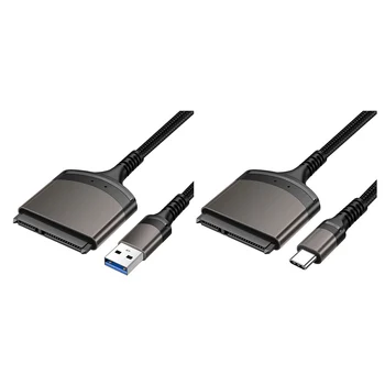 Кабель-Адаптер Жесткого Диска USB 3.0/Type C К SATA Компьютерный Разъем Алюминиевый Корпус Внешний Преобразователь 1 Гбит/с для 2,5-Дюймового SSD HDD
