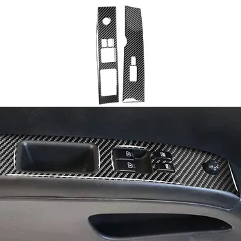 Кнопка Включения Стеклоподъемника Декоративная Панель Наклейка-Термоаппликация Накладка для Nissan 350Z 2003-2009 Автомобильные Аксессуары Из Углеродного Волокна