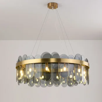 Легкие Роскошные Подвесные Светильники New Nordic Postmodern Minimalist Living Room Designer Glass Bedroom Study Model Room Lamps 110-240 В