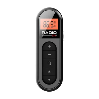 Мини-карманное FM-радио с клипсой 76-108 МГц, Маленькое радио, перезаряжаемое радио Walkman, 3,5 мм Разъем для наушников для конференций, гонок с гидом