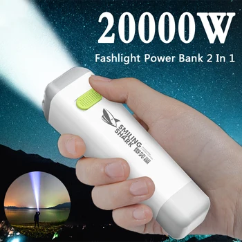 Мини-фонарик, светодиодный фонарик с подсветкой, USB-зарядка, Power Bank, 2 В 1, Портативный Кемпинговый Водонепроницаемый фонарик дальнего действия