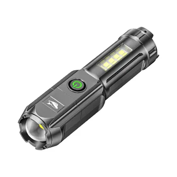 Мощный светодиодный фонарик, перезаряжаемый USB 18650, водонепроницаемый, с зумом, для рыбалки, охоты, 100000 люмен, тактический светодиодный фонарик