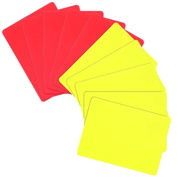 Набор судейских карточек Футбольные Стандартные карточки Красные Желтые Судейские карточки Оборудование для тренировки судей на открытом воздухе на футбольном матче
