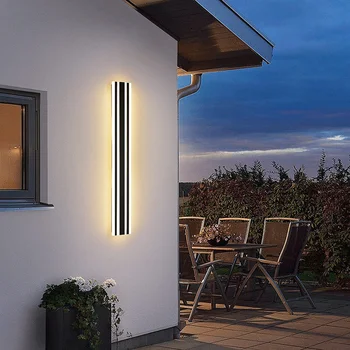 Наружный настенный светильник для садовых зданий длинная лампа IP65 Водонепроницаемая веранда-f-lights световые бра Для загородного дома для наружной стены