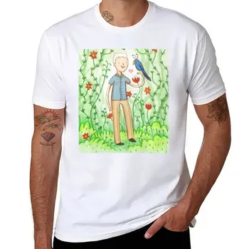 Новая футболка Sir David Attenborough & a Parrot, Короткая футболка, топы больших размеров, одежда для мужчин