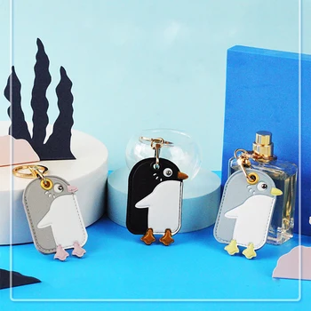 Новинка для AirTags Милый мультяшный брелок с изображением пингвина, кожаный чехол для устройства слежения, защита от царапин, легкий противоударный чехол