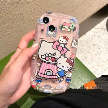 Новый Прозрачный чехол для телефона Sanrio Hello Kitty Kawaii Iphone14promax Soap Kt Xs/Xs Чехол Для телефона 7/8 p Apple 11 Подходит Xr/12/13